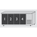Tavolo Refrigerato Temperatura Positiva 4 Sportelli GN 1/1 con Piano Superiore profondità cm 70